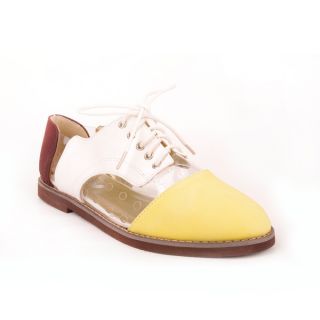 Makers Girls Oxford 3 Yellow/ Brown Lace up Casual Shoes   15825224