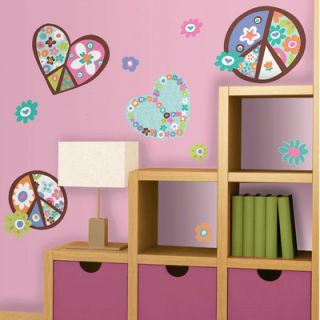 Room Mates Room Mates Deco Heart and Peace Sign Wall Decal