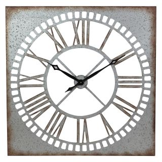 Aspire Home Accents 36 in. Ashbury Square Metal Wall Clock   Wall Clocks