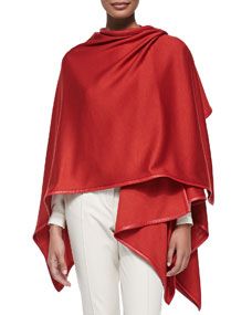 Loro Piana Madison Summer Plonge Trim Jersey Cape