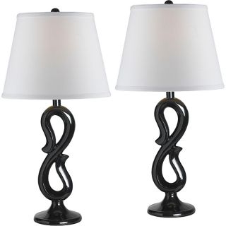 Wreathe 1 light Black Table Lamps (Set of 2)   13385128  
