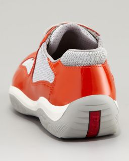 Prada Lace Up Sport Sneaker, Orange