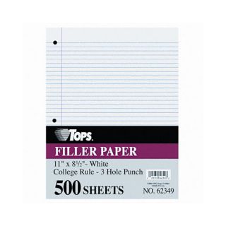 Filler Paper College Rule, 500/Pack by TOPS BUSINESS FORMS