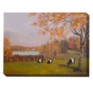 West of the Wind Fall Galloways Outdoor Canvas Art