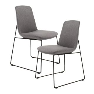Moes Home Collection Ruth Dining Chair   Grey   Set of 2   Dining Chairs