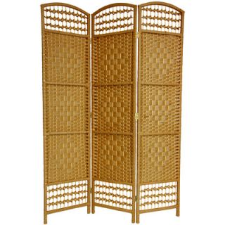 Oriental Furniture 67 x 38 Tall Fiber Weave 3 Panel Room Divider