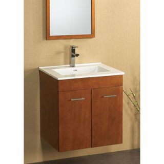 Bella 23 Wall Mount Bathroom Vanity Base Cabinet in White by Ronbow
