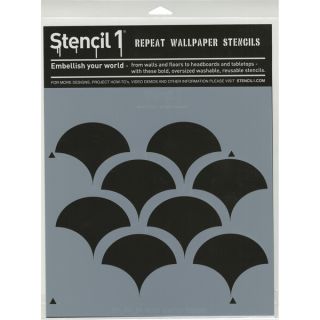 Stencil1 11inX11in Stencil Solid Scallop