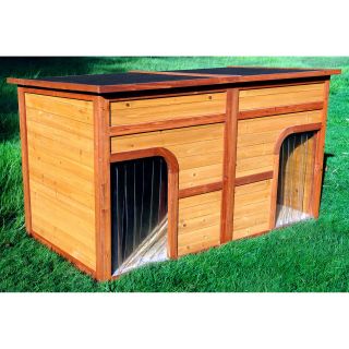 Merry Products Flat Top Duplex Dog House   Dog Houses