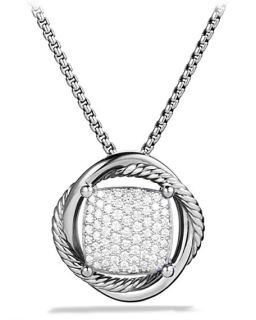 David Yurman Infinity Medium Pendant with Diamonds on Chain
