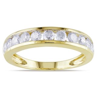 Miadora 10k Yellow Gold 1ct TDW Diamond Anniversary Ring (H I, I2 I3