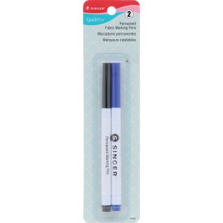 QuiltPro Permanent Fabric Marking Pens   Fine Black & Blue 2/Pkg