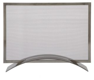 Pleasant Hearth FA340S 1 Panel Fireplace Screen   Plated Pewter   Fireplace Screens