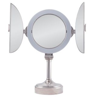 Zadro Surround Lighted Tri fold Dual Sided Vanity Mirror