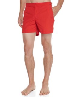 Orlebar Brown Setter Short Length Swim Trunks, Red