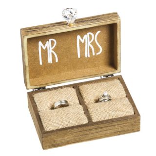 Wooden Mr. & Mrs. Ring Holder by Evergreen Enterprises, Inc