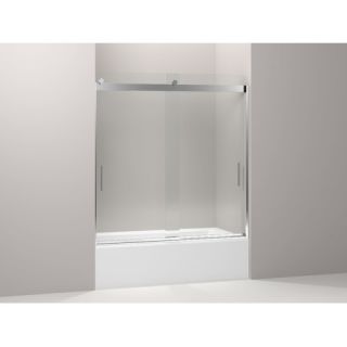 Levity 62 x 59.63 Sliding Bath Door with Blade Handles