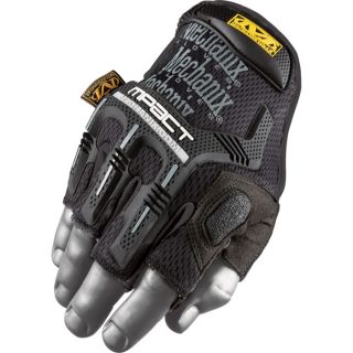 Mechanix Wear M-Pact Fingerless Gloves — Black, Medium/Large, Model# MFL-05-500  Mechanical   Shop Gloves