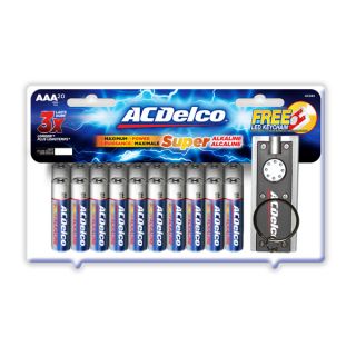ACDelco 20 count Super Alkaline AAA Batteries with LED Flashlight