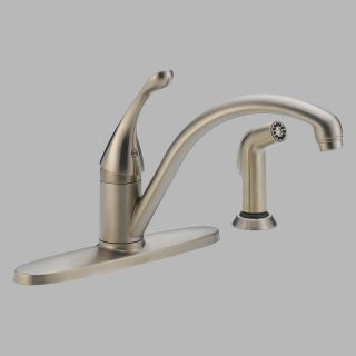 Delta Classic 440 DST Single Handle Water Efficient Kitchen Faucet with Side Spray   Kitchen Sink Faucets