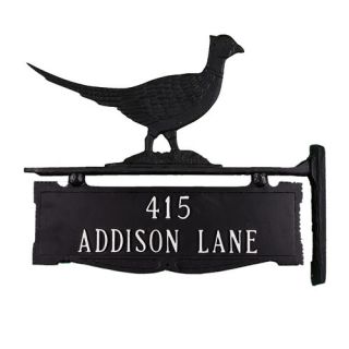 Montague Metal Products Inc. Two Line Post Address Sign with Pheasant