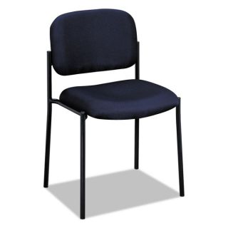 basyx by HON VL606 Series Navy Fabric Stacking Armless Guest Chair