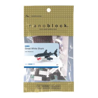 nanoblock Animals Level 3 Great White Shark 130 piece Set