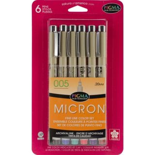 Micron Fine Lines 0.2 mm Pens (Pack of 6)   11139134  