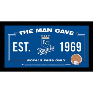 Kansas City Royals Man Cave Sign 6x12 Framed Photo With Authentic Game