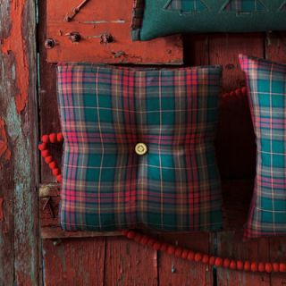 Eastern Accents Home for The Holidays Plaid Box Decorative Pillow