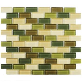 Shimmer Blends Ceramic Mosaic Tile in Foliage