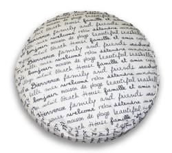 Thro French Beach Words Print Dog Bed with Gusset  