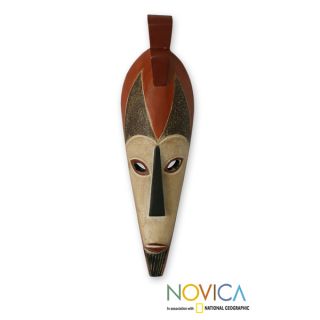 Handcrafted Sese Wood Stand Firm African Mask (Ghana)   15374280