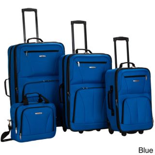 Rockland Deluxe 4 piece Expandable Rolling Upright Luggage Set