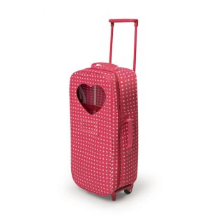 Star Pattern Trolley Doll Travel Case with Rocking Bed and Bedding