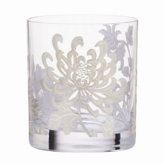 Marchesa by Lenox Painted Camellia Crystal Double Old Fashioned Glass