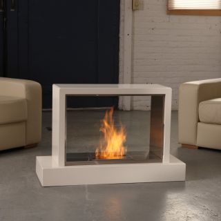 Real Flame Insight Ventless Fireplace   White