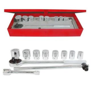 URREA 3/4 in. Drive 12 Point Hand Socket & Accessories Set (11 Piece) 5500NR