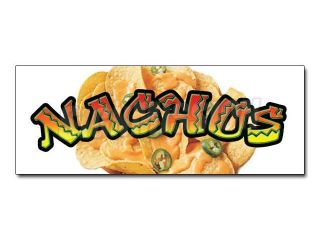 12" NACHOS 2 DECAL sticker cheese chips cart stand