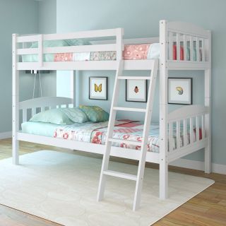 CorLiving Ashland Slat Twin over Twin Bunk Bed   Bunk Beds & Loft Beds