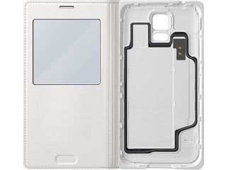 SAMSUNG White Galaxy S 5 S View Flip Cover EF CG900BWESTA