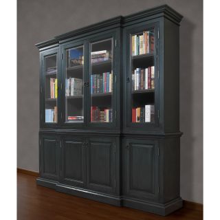 A and E Chelsea Bookcase   Two Tone Black