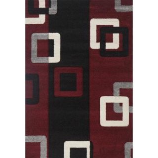 Luxury Home Milano Link Red Area Rug