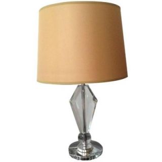 Elegant Designs 25 in. Diamond Shaped Crystal Table Lamp with Champagne Gold Shade LT1029 CHA