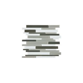 Element Glass 14 x 12 Random Strip Tile in Mineral