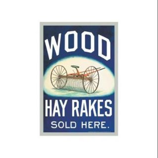 Wood Hay Rakes Sold Here Print (Canvas 12x18)