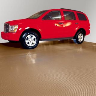 G Floor Parking Pad Garage Floor Cover/Protector, 9' x 20', Ribbed, Sandstone
