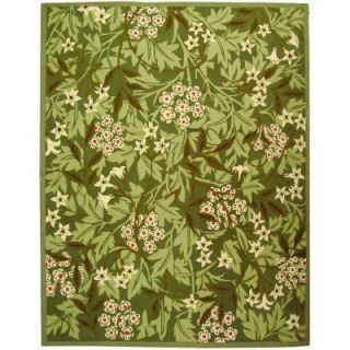 Safavieh Chelsea Green/Ivory 7 ft. 9 in. x 9 ft. 9 in. Area Rug HK713A 8