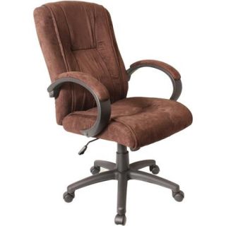 Comfort Products Padded Microfiber Fabric Executive Chair, Brown