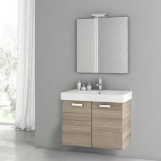 ACF by Nameeks ACF C03 LC Cubical 30 in. Single Bathroom Vanity Set   Larch Canapa   Single Sink Vanities